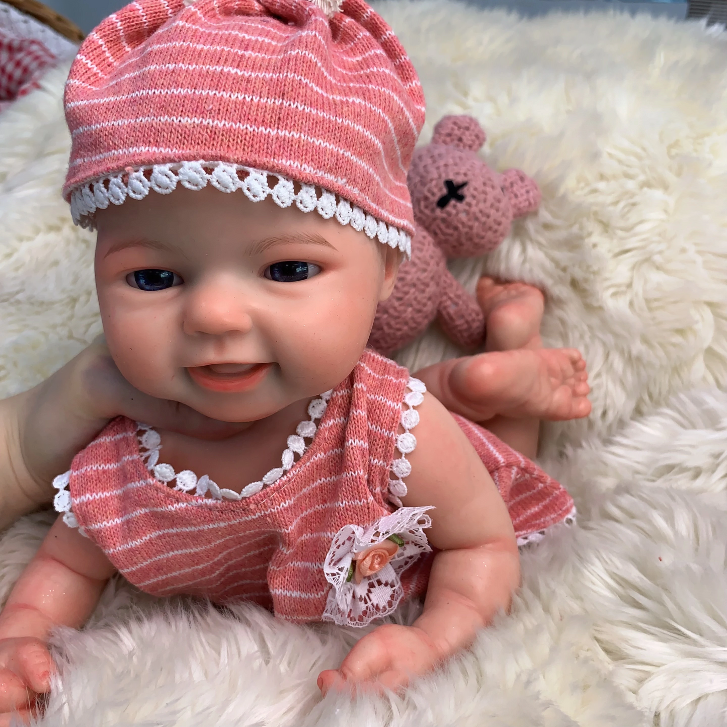 16-Inch Full Body Silicone Reborn Baby Doll β Realistic Lifelike Girl & Boy | Open Mouth, Washable, Soft Touch Handmade Newborn Doll πΆπ