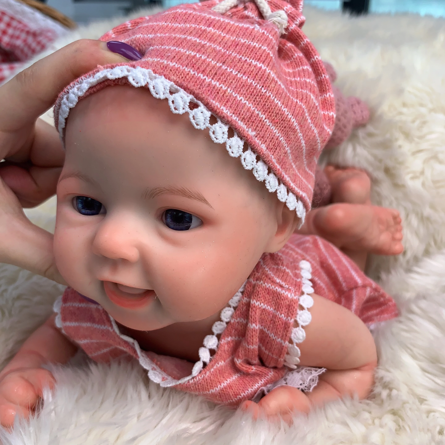 16-Inch Full Body Silicone Reborn Baby Doll β Realistic Lifelike Girl & Boy | Open Mouth, Washable, Soft Touch Handmade Newborn Doll πΆπ