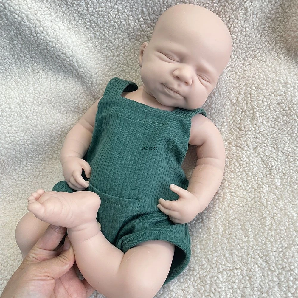 💙 Baby Milo – 18.5” Full Body Silicone Reborn Boy | 7.3 lb Lifelike Painted Newborn with Visible Veins & Real Touch Skin