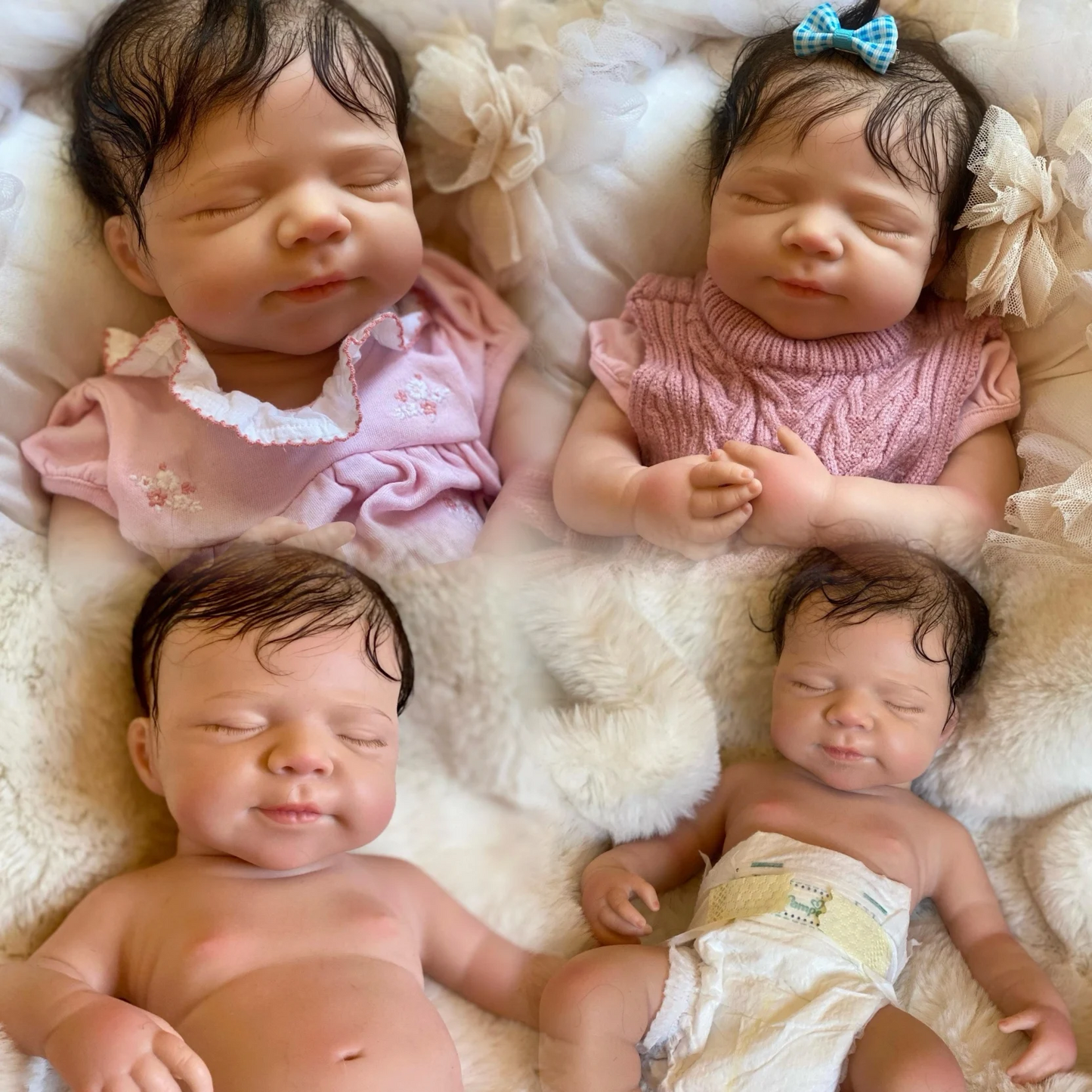 Reborn Baby Girl “Amara” – 18-Inch Full Body Silicone Lifelike Sleeping Newborn 👶✨