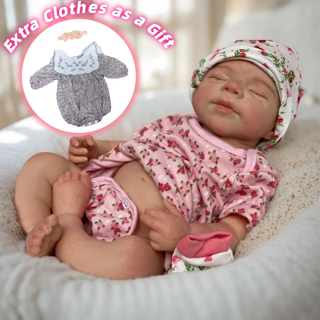 18β Baby Mila β Open Mouth Full Body Silicone Reborn Girl | Washable Realistic Newborn with 3D Painted Skin & Soft Solid Touch πΆβ¨