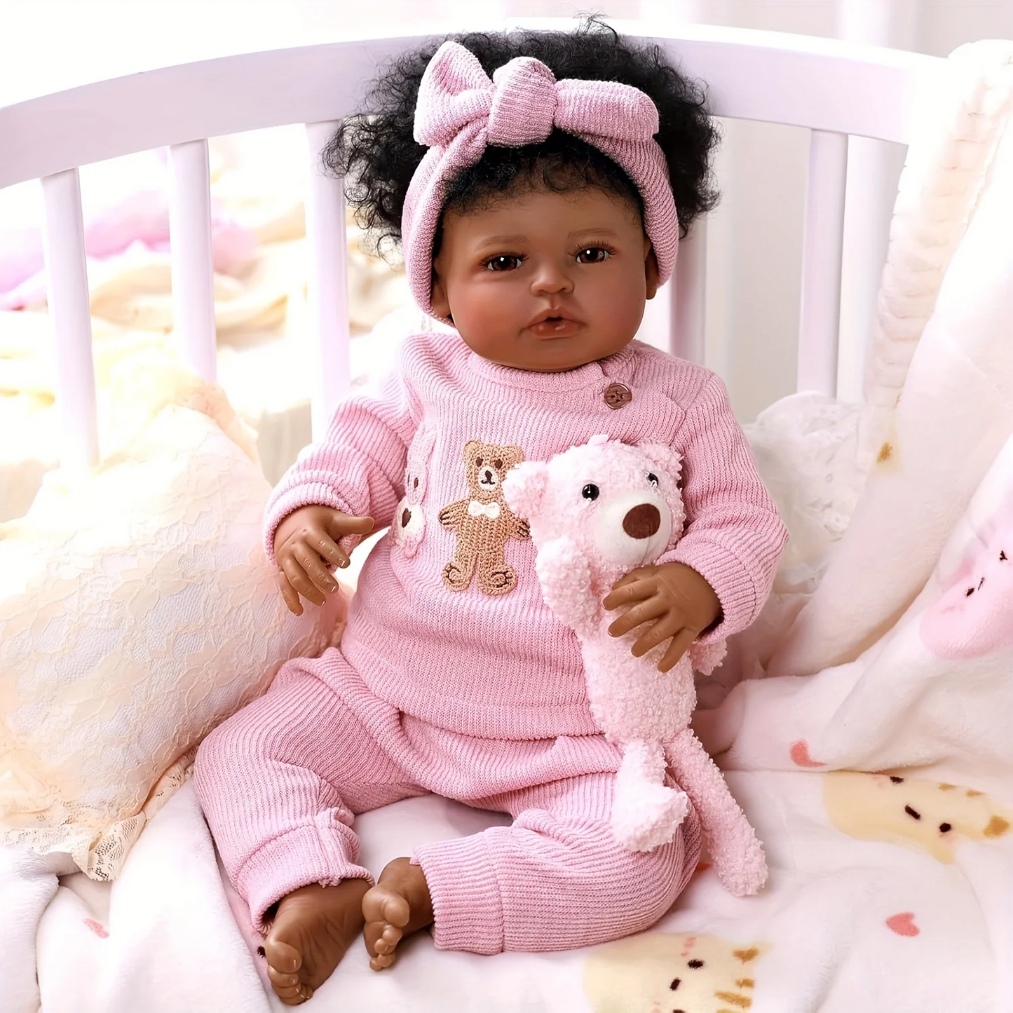 20” Baby Lila – Realistic Reborn Baby Girl Doll | Soft Vinyl & Cloth Body Newborn 👶✨