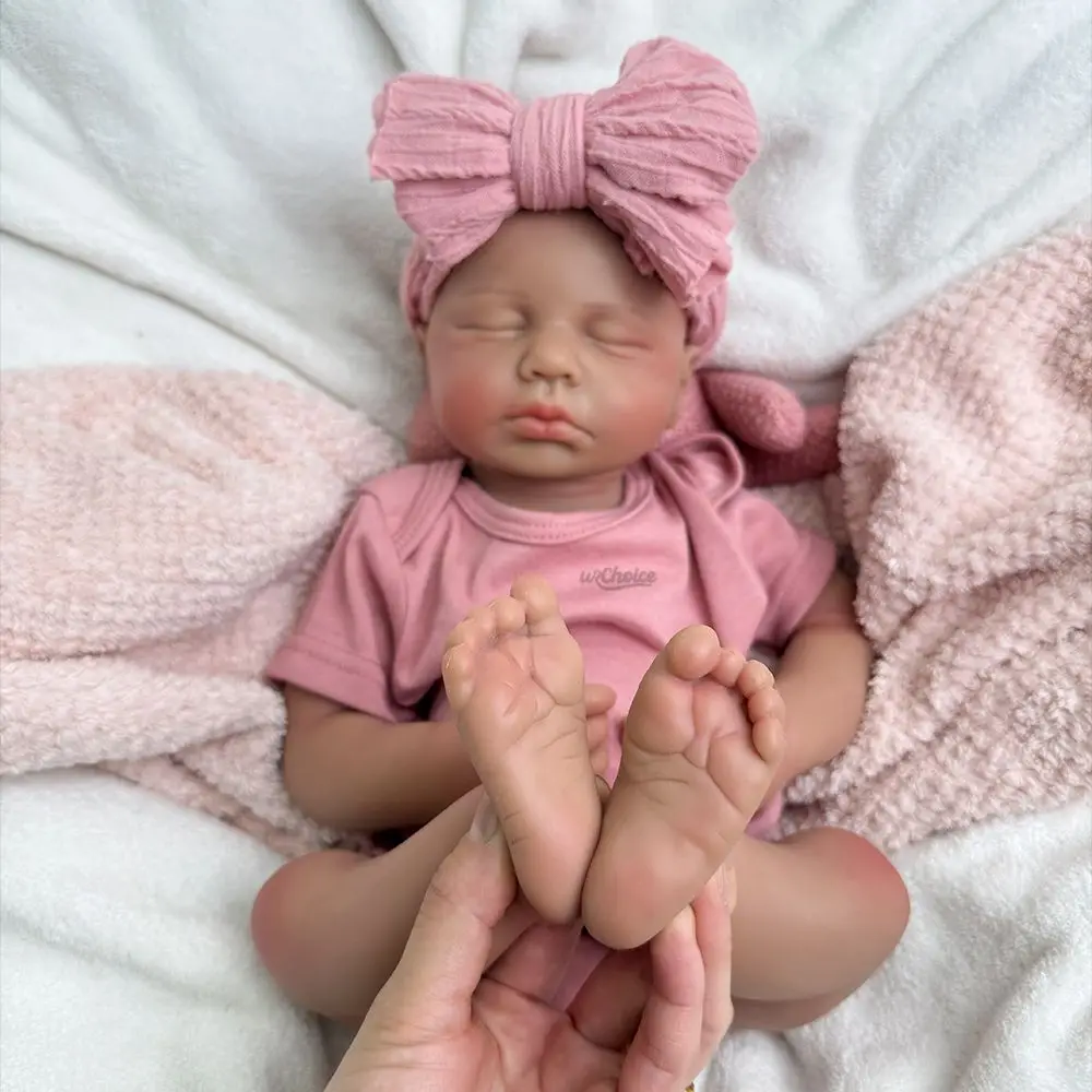 20β Baby Elodie β Full Body Silicone Reborn Girl | Hand-Painted Realistic Newborn with 3D Skin & Visible Veins, Bath Safe & Weighted for True-to-Life Feel πΆπ