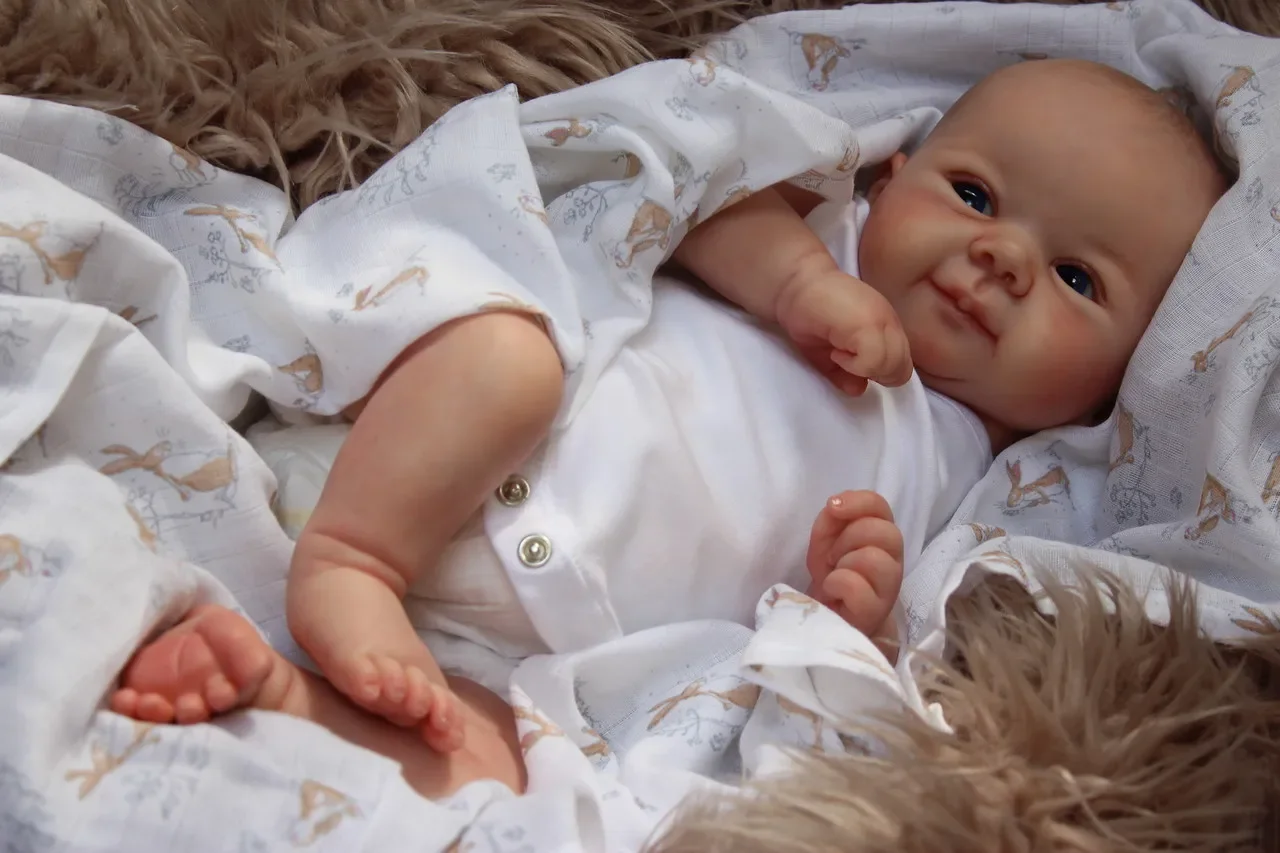Reborn Juliette – 49cm Sweet Face Realistic Baby Doll Vinyl Lifelike Newborn with Soft Cloth Body 👶💖