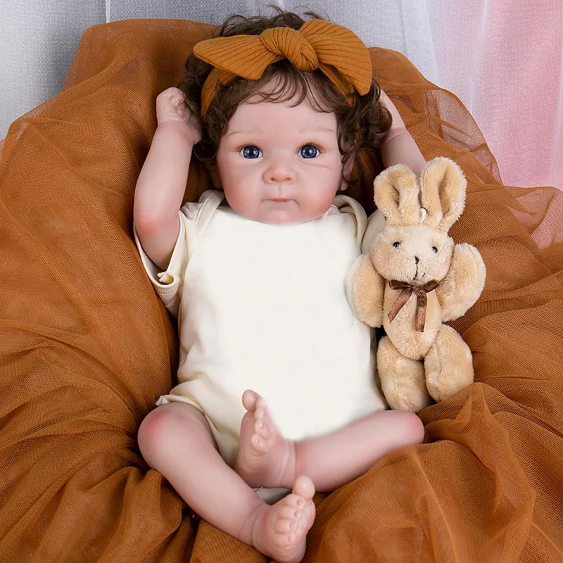 Reborn Baby Doll Bettie – 45 cm Lifelike Realistic Sleeping Baby with 3D Painted Skin & Blue Eyes | Soft Touch Silicone vinyl Newborn Gift Set 👶💙