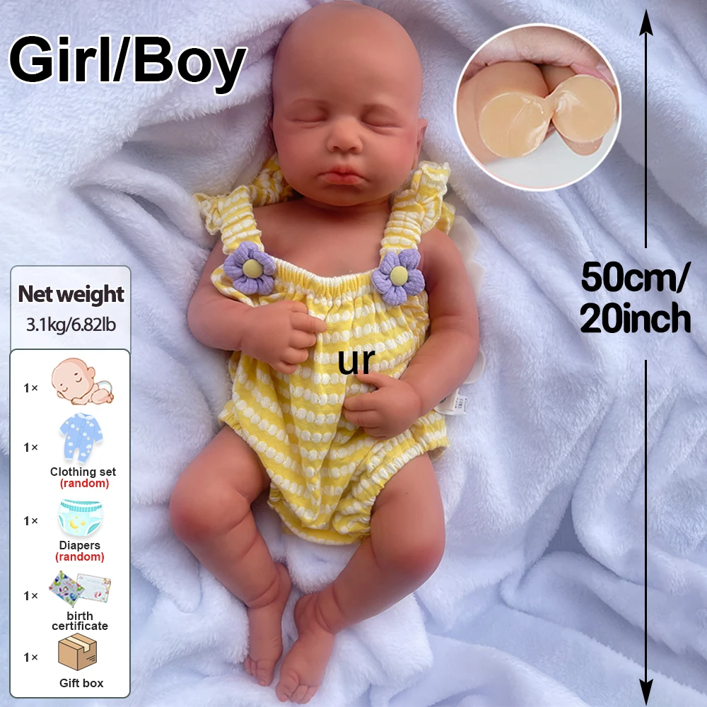 Baby Loulou β 20-Inch Full Body Silicone Reborn Girl Doll | 1:1 Realistic Washable Newborn with Painted Skin & Soft Touch πΆβ¨