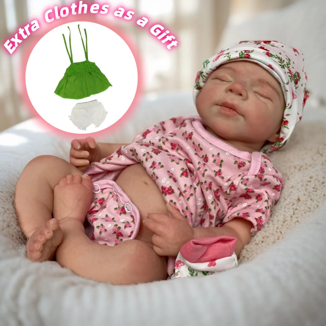 18β Baby Mila β Open Mouth Full Body Silicone Reborn Girl | Washable Realistic Newborn with 3D Painted Skin & Soft Solid Touch πΆβ¨