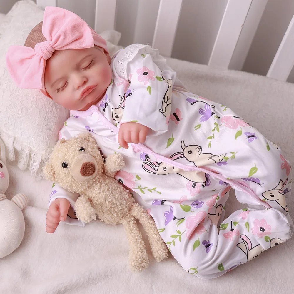 20β Baby Amara β Sleeping Reborn Baby Girl Doll | Soft Vinyl & Cloth Body, Realistic Hand-Painted Newborn with Accessories Gift Set πβ¨