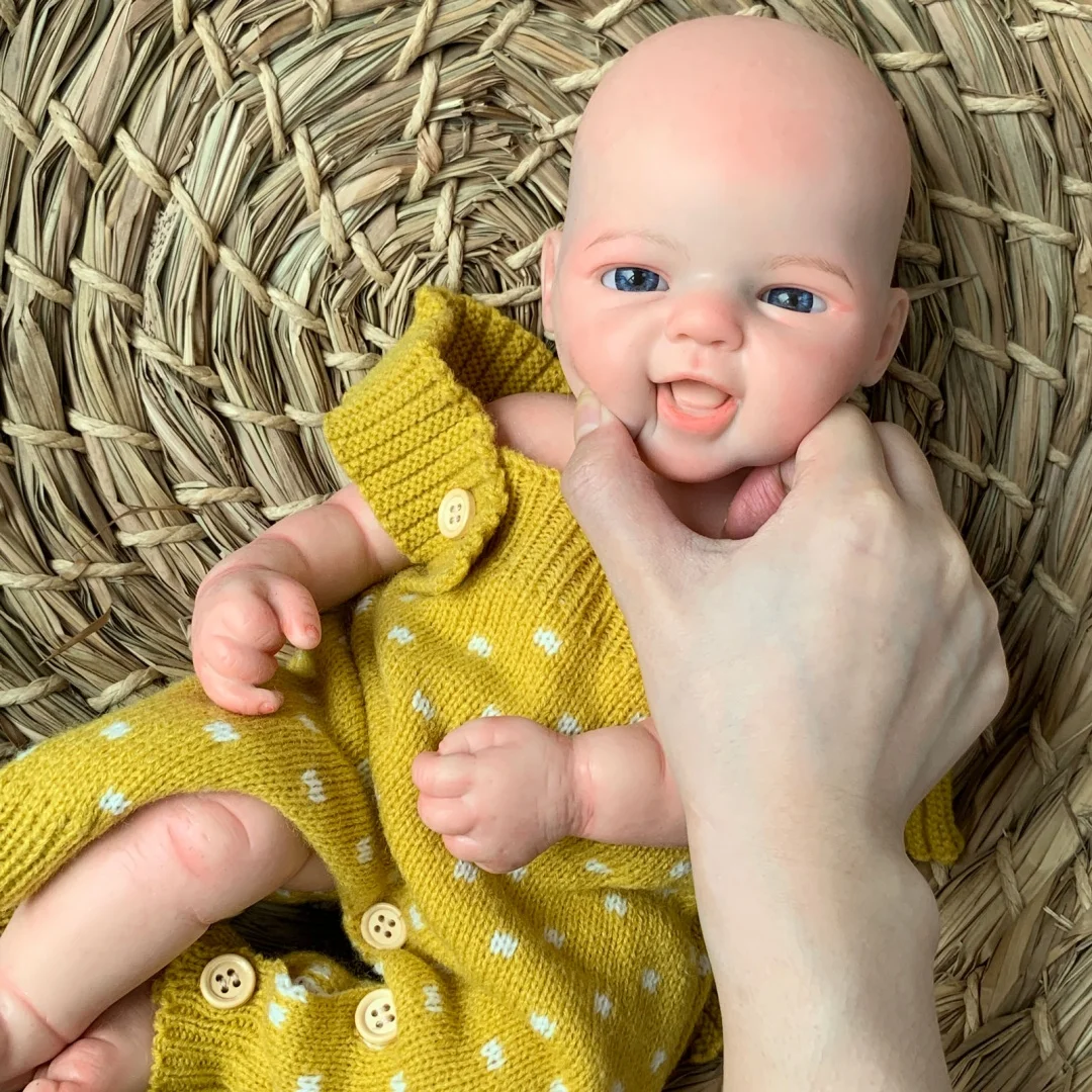 16-Inch Full Body Silicone Reborn Baby Doll β Realistic Lifelike Girl & Boy | Open Mouth, Washable, Soft Touch Handmade Newborn Doll πΆπ