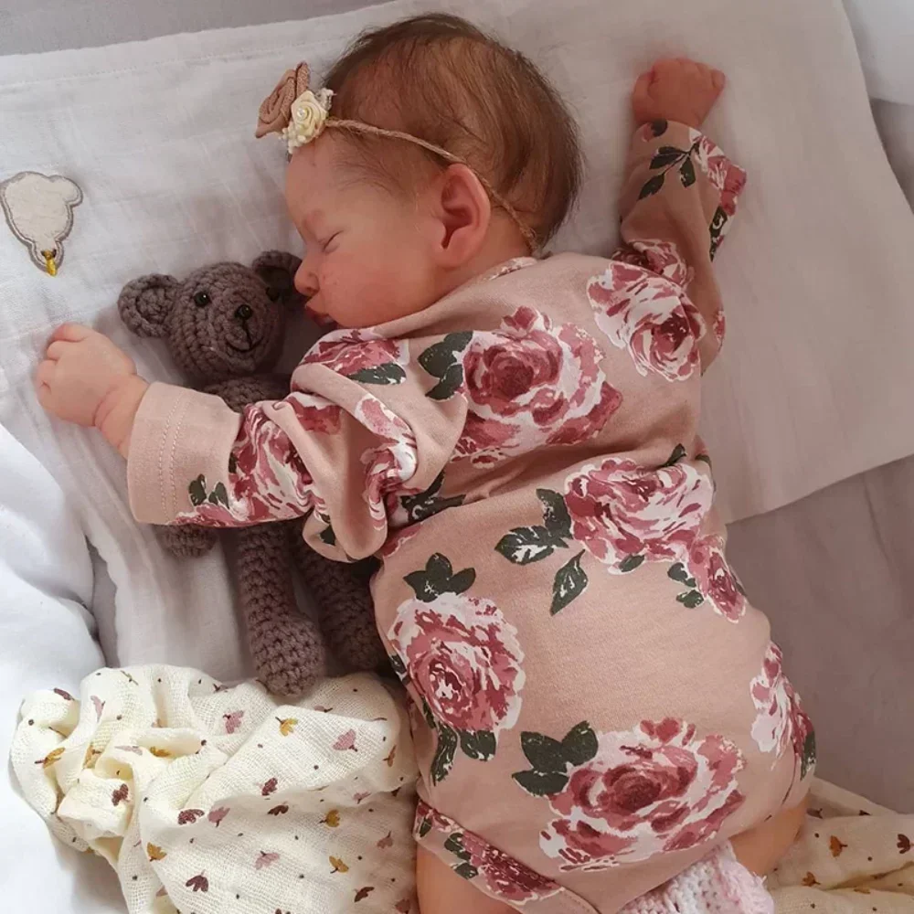 🌸 Baby Rosalie – 49cm Full Body Vinyl Reborn Girl Doll 👶✨