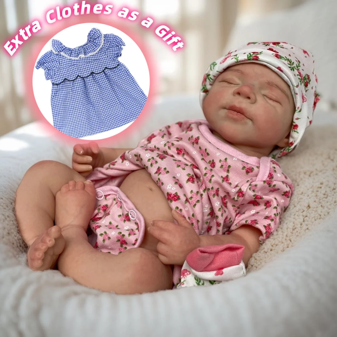 18β Baby Mila β Open Mouth Full Body Silicone Reborn Girl | Washable Realistic Newborn with 3D Painted Skin & Soft Solid Touch πΆβ¨