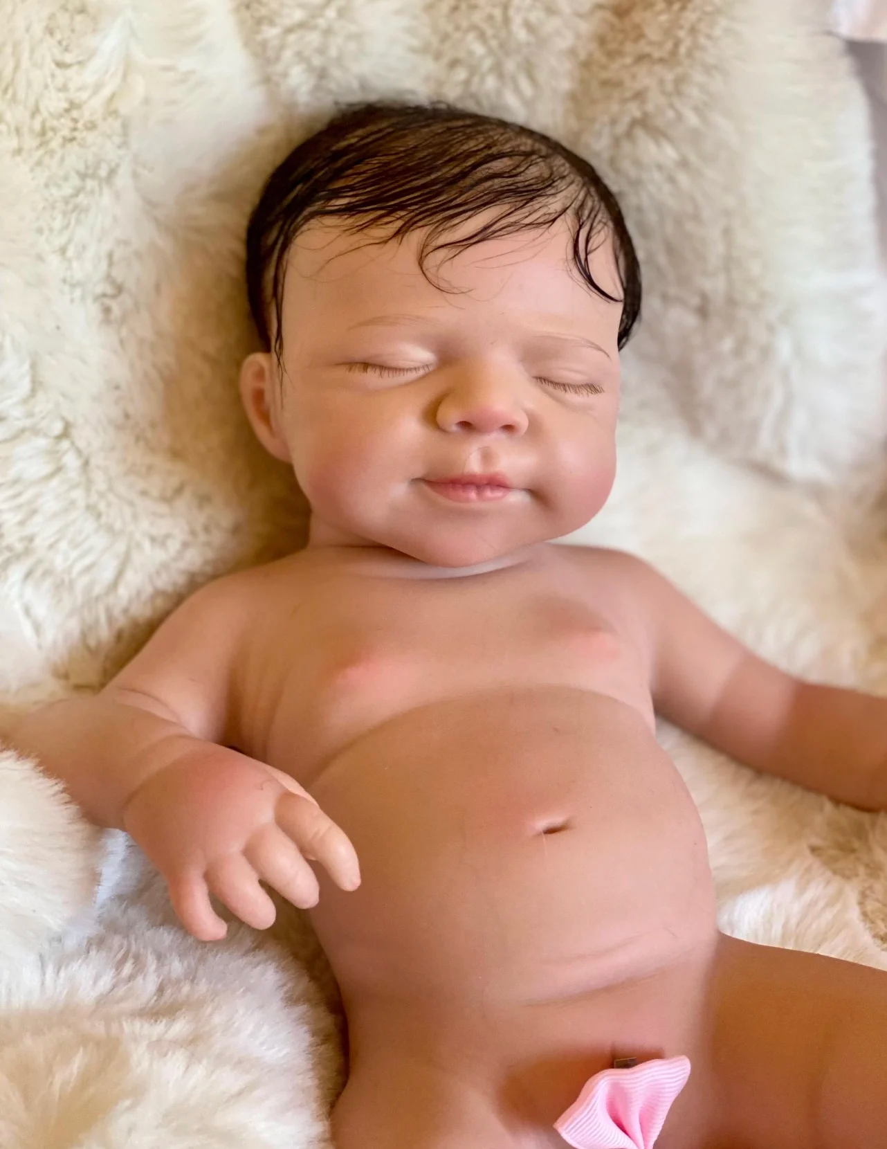 Reborn Baby Girl “Amara” – 18-Inch Full Body Silicone Lifelike Sleeping Newborn 👶✨