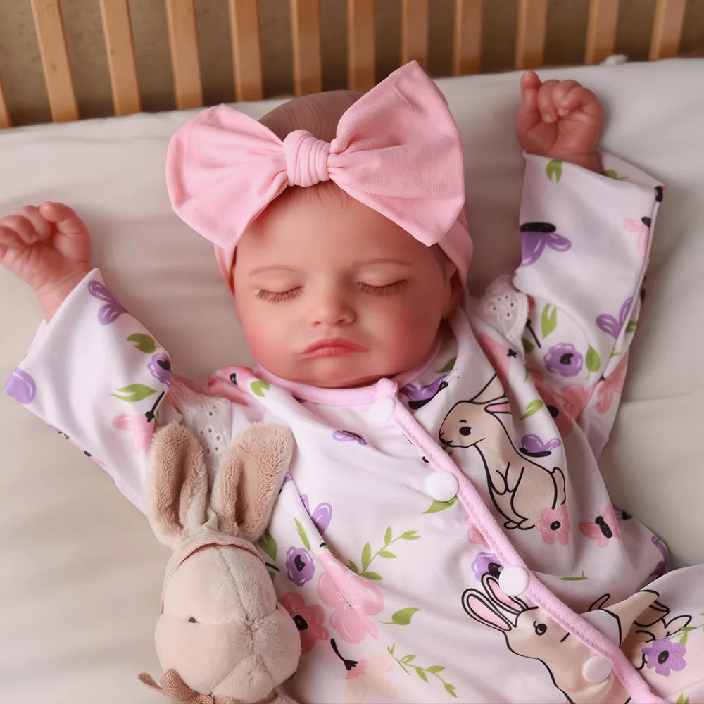 20β Baby Amara β Sleeping Reborn Baby Girl Doll | Soft Vinyl & Cloth Body, Realistic Hand-Painted Newborn with Accessories Gift Set πβ¨