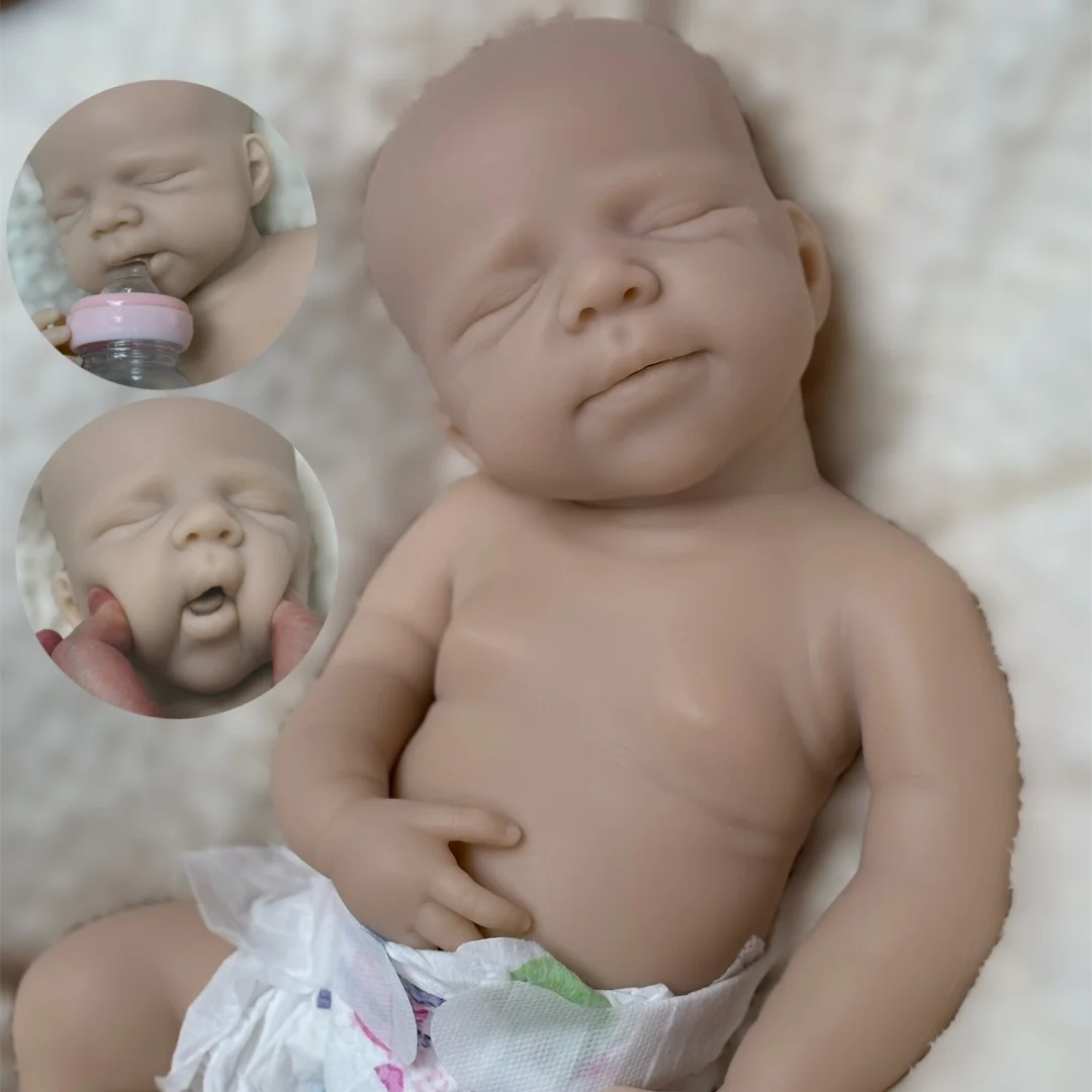 18β Baby Mila β Open Mouth Full Body Silicone Reborn Girl | Washable Realistic Newborn with 3D Painted Skin & Soft Solid Touch πΆβ¨