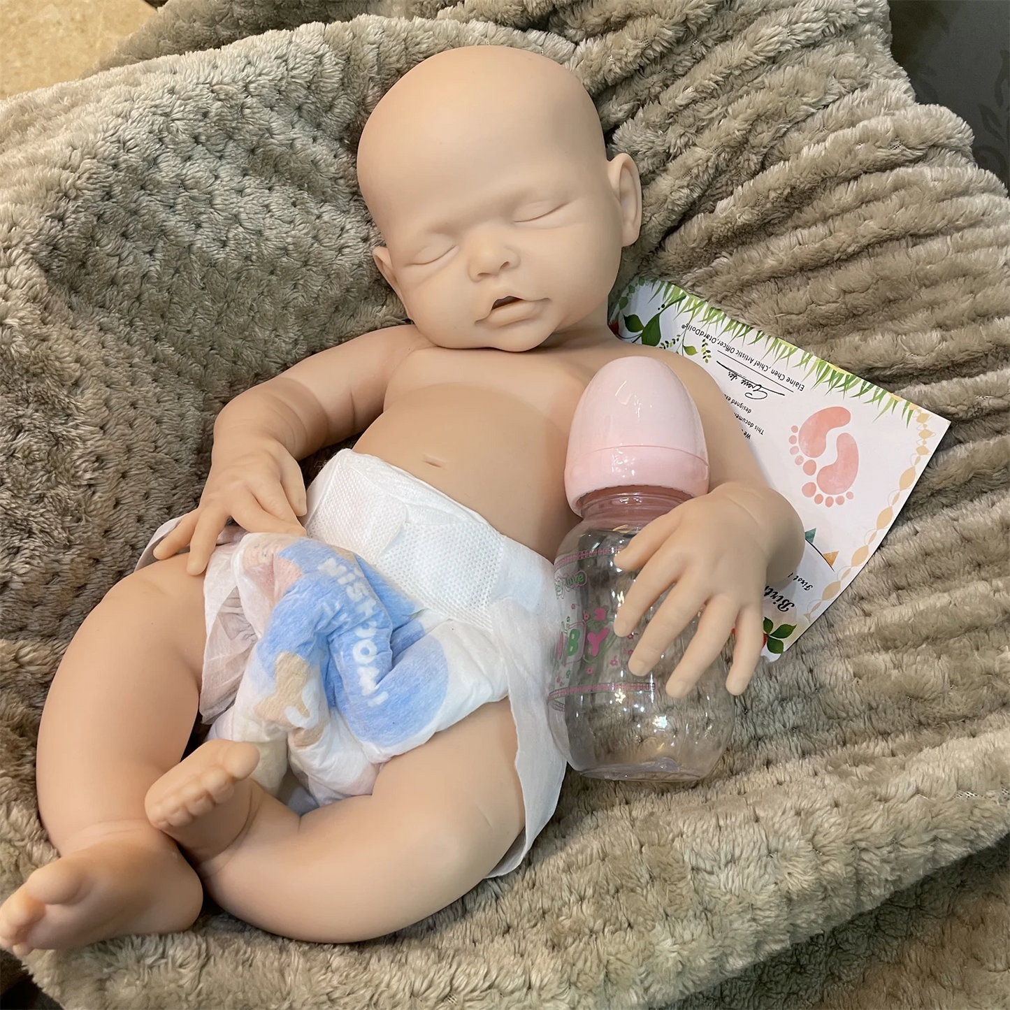 Baby Clara β 18-Inch Full Solid Silicone Reborn Girl Doll | Washable Lifelike Newborn with Open Mouth, Painted Skin & Pink Outfit πΆπ