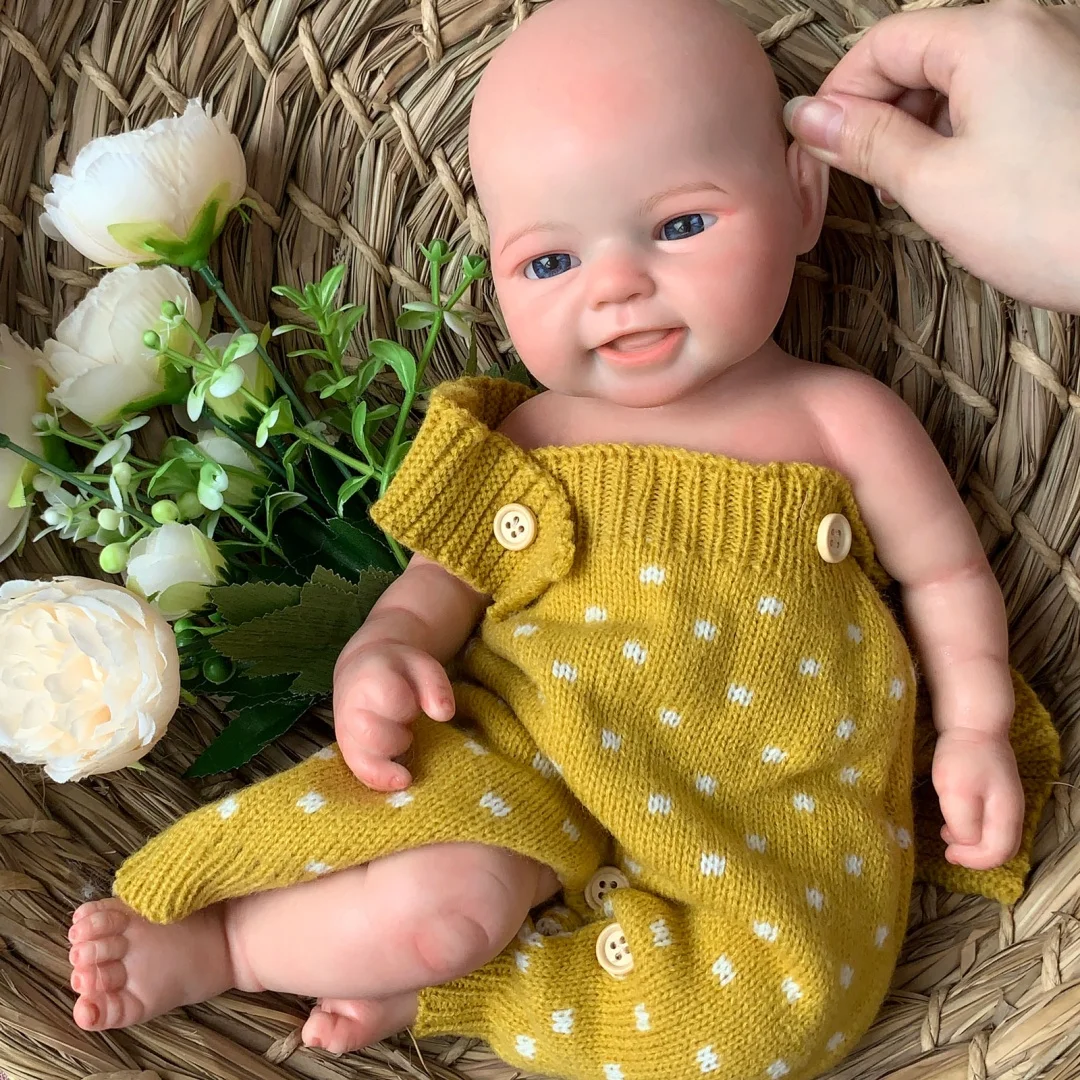 16-Inch Full Body Silicone Reborn Baby Doll β Realistic Lifelike Girl & Boy | Open Mouth, Washable, Soft Touch Handmade Newborn Doll πΆπ