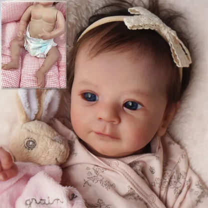 Reborn Baby Doll Felicia – 49cm Full Body Silicone Vinyl Newborn with 3D Hand-Painted Skin &amp; Rooted Hair | Realistic Bathable Lifelike Gift Doll 👶✨