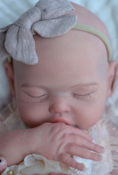 Baby Clara – 18-Inch Full Solid Silicone Reborn Girl Doll | Washable Lifelike Newborn with Open Mouth, Painted Skin &amp; Pink Outfit 👶💖