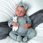 Realistic 45cm Full Body Silicone Reborn Baby Doll – Sleeping Lifelike Newborn Girl/Boy with Clothes, Pacifier &amp; Bottle Gift Set 👶💖