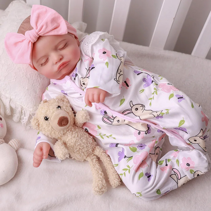 20” Baby Amara – Sleeping Reborn Baby Girl Doll | Soft Vinyl &amp; Cloth Body, Realistic Hand-Painted Newborn with Accessories Gift Set 💖✨