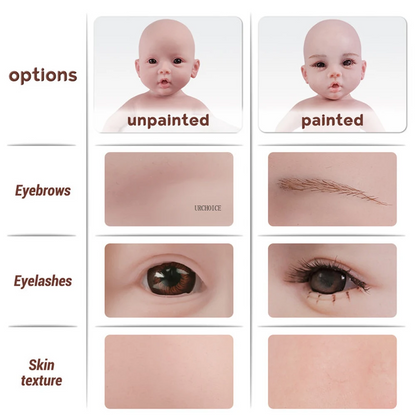 Baby Loulou – 20-Inch Full Body Silicone Reborn Girl Doll | 1:1 Realistic Washable Newborn with Painted Skin &amp; Soft Touch 👶✨