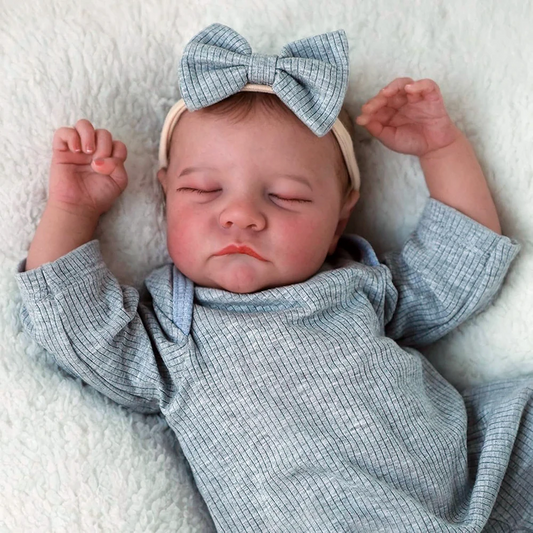 Realistic 45cm Full Body Silicone Reborn Baby Doll – Sleeping Lifelike Newborn Girl/Boy with Clothes, Pacifier &amp; Bottle Gift Set 👶💖