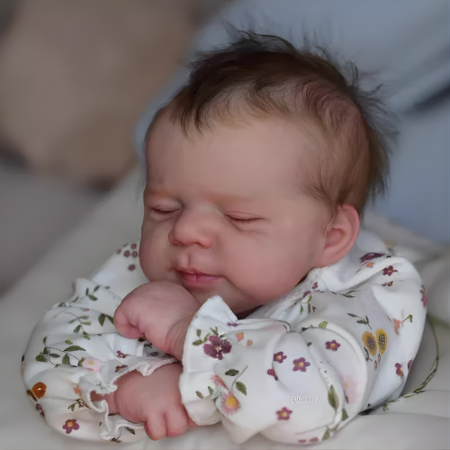Baby Pascale – 48cm Full Body Silicone Reborn Girl Doll | Sleeping Newborn with Hand-Rooted Hair, 3D Painted Skin &amp; Visible Veins 👶✨ 