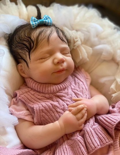 Reborn Baby Girl “Amara” – 18-Inch Full Body Silicone Lifelike Sleeping Newborn 👶✨
