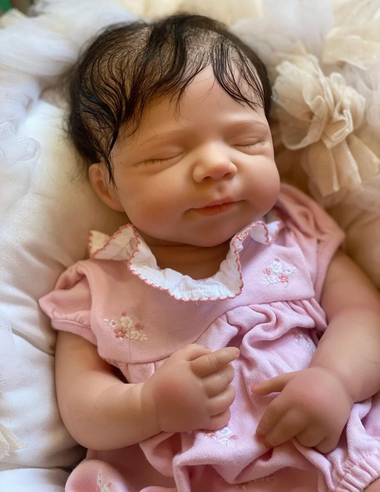 Reborn Baby Girl “Amara” – 18-Inch Full Body Silicone Lifelike Sleeping Newborn 👶✨